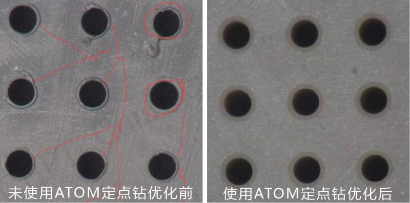 使用ATOM定点钻优化前后对照