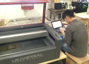 universal laser system machine